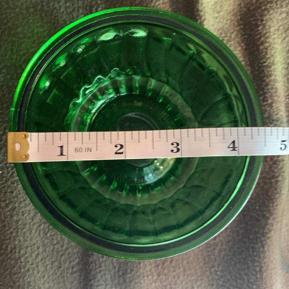 Set of 4 green glass Christmas vases. Various sizes. See pictures - Picture 10 of 10